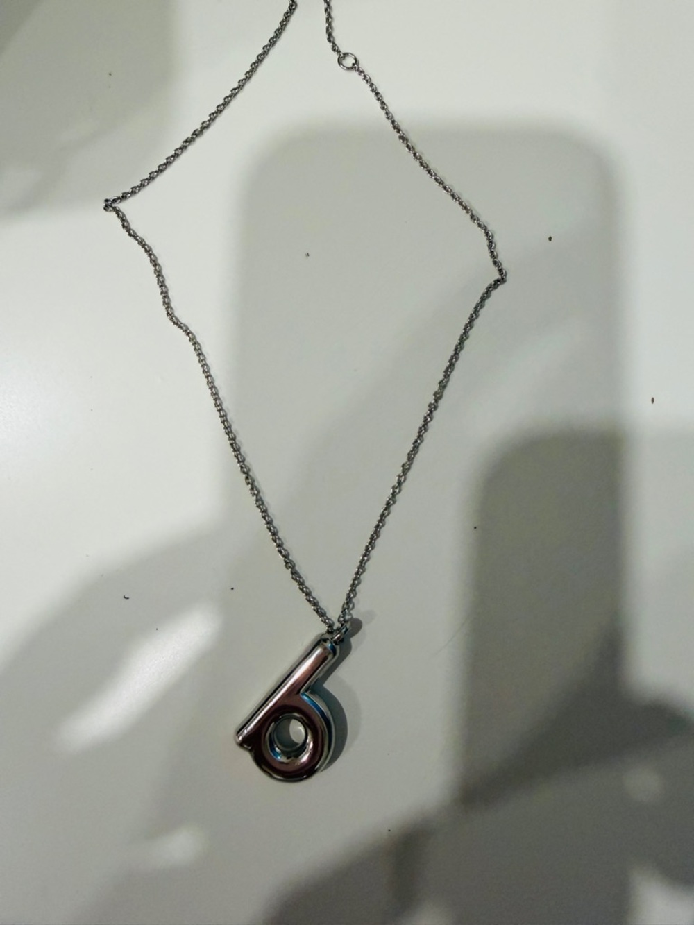 Marc Jacobs Redux Grunge Collection Silver-Tone Letter B Pendant Necklace